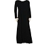 Closed Abaya coat with embroidery in black