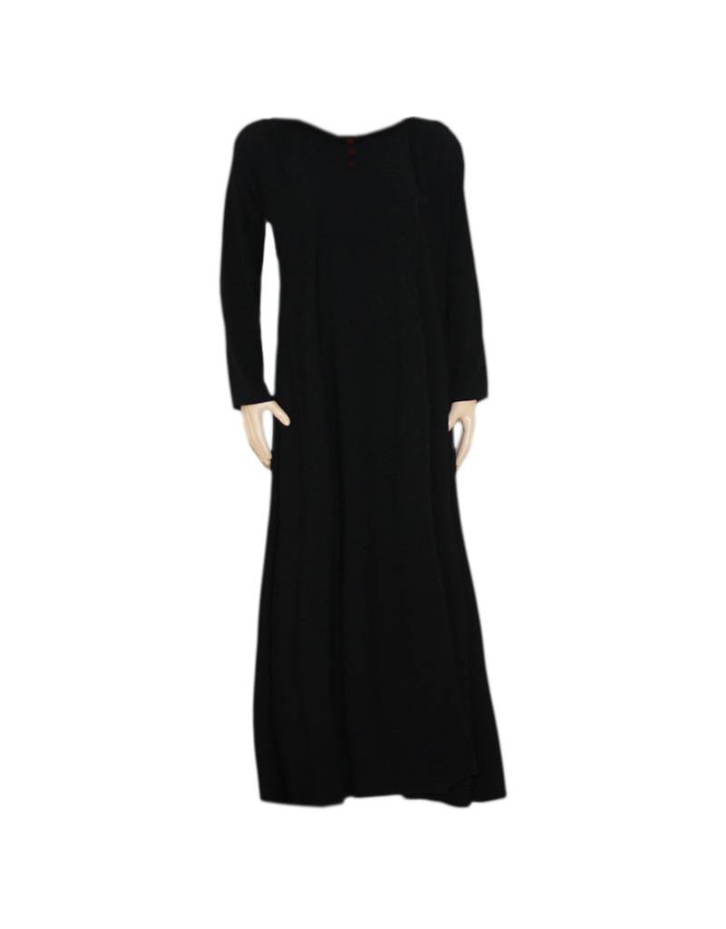 Closed Abaya coat with embroidery in black - Oriental-Style