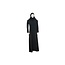 Black Abaya coat with scarf and elastic sleeves