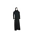 Schwarzer Abaya Mantel mit Schal