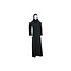 Schwarze Abaya mit Perlen und Schal