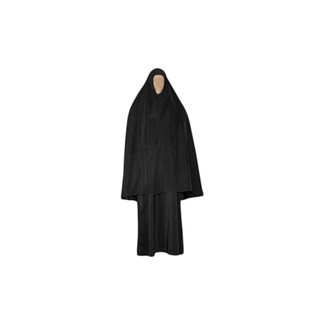 Abaya coat with khimar - Warm Set in Black