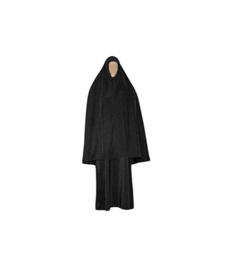 Abaya coat with khimar - Warm Set in Black