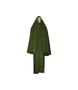 Abaya coat with khimar - Warm Set in Green