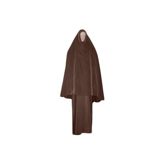 Abaya coat with khimar - Warm Set in Brown