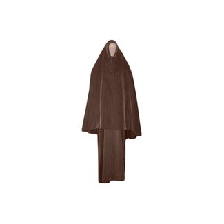 Abaya Mantel mit Khimar - Warmes Set in Braun