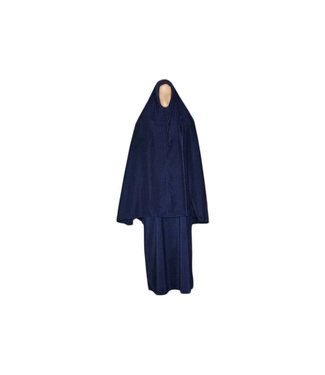 Abaya coat with khimar - Warm Set in Blue