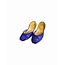 Orientalische Ballerinas Schuhe aus Leder - Blau