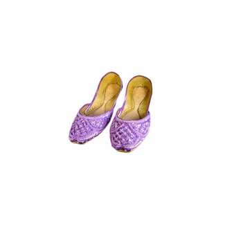 Indische Ballerinas Schuhe aus Leder - Zartviolett