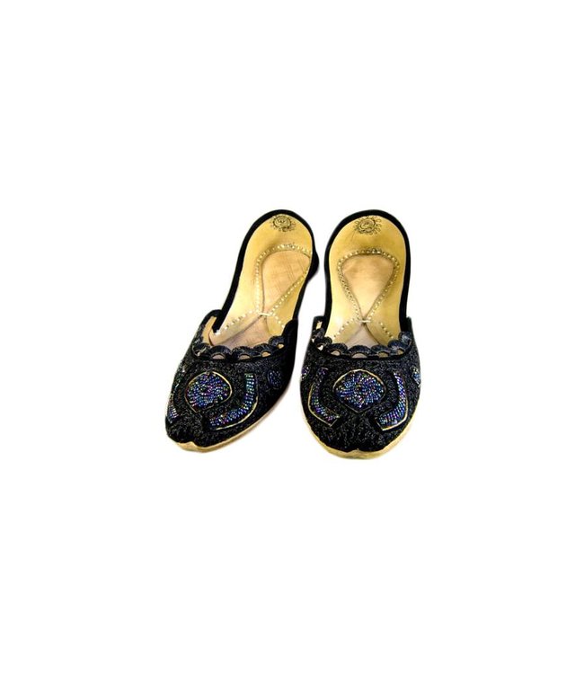 Oriental sequined ballerina shoes made of leather - Shirin