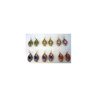 Earrings with rhinestones - Dil