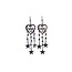 Drop Earrings Black Metallic - Love