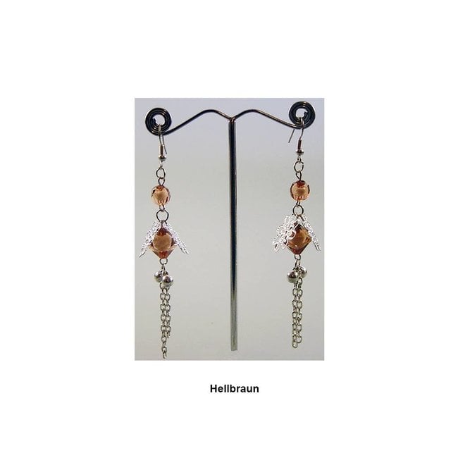 Delicate chandelier earrings pearl flower in different colors