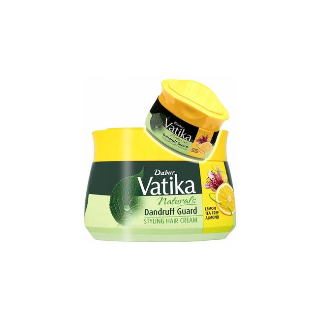 Dabur Vatika Styling Hair Cream with lemon, tea tree, almond - Anti Dandruff (140ml)