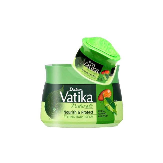 Dabur Vatika Hair Cream Nourish & Protect with almonds, aloe vera, henna - Styling Cream(140ml)