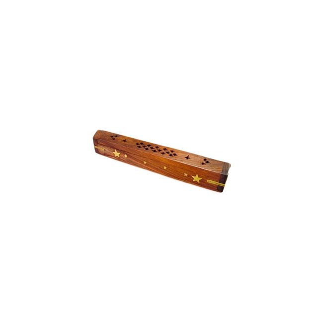 Incense Holder with Inlays and storage compartment "Stars"