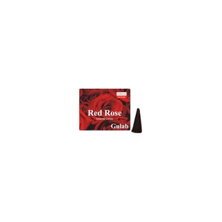 Darshan Incense cones Rose with holder (10 pieces)