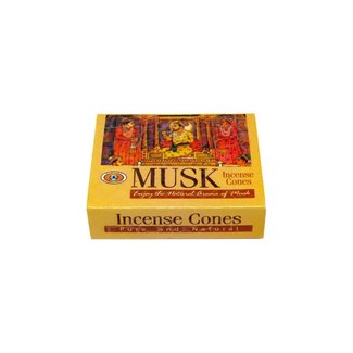 Darshan Incense cones Musk with holder (10 pieces)