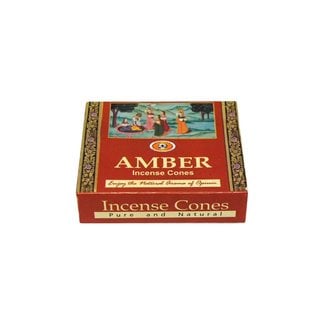 Darshan Incense cones Amber with holder (10 pieces)
