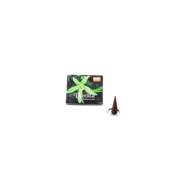 Incense cones vanilla scent with holder (10 piece)