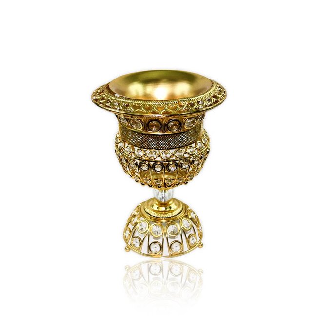 Mubkara - Large censer in gold for Bakhour incense burning