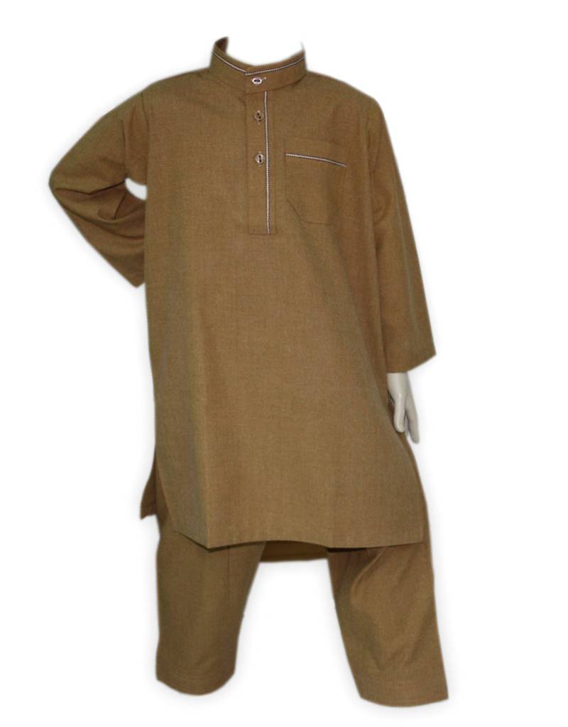 Salwar kameez children boys in brown Islamic Clothing OrientalStyle