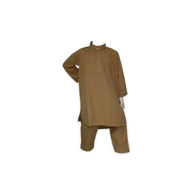 Children salwar kameez in brown for boys