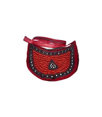 dark red shoulder bag