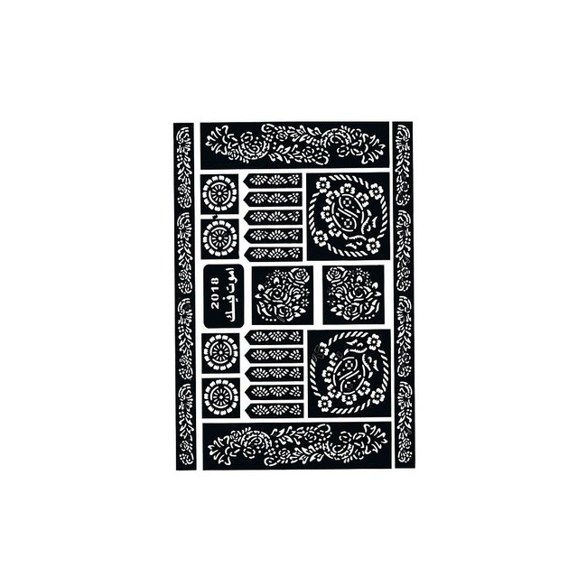 Self-adhesive henna stencils - Maxiset (29cm x 20cm)