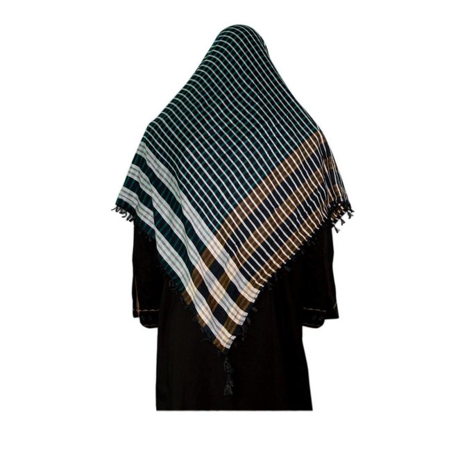 Large Scarf - Shimagh Shemagh in black 120x115cm
