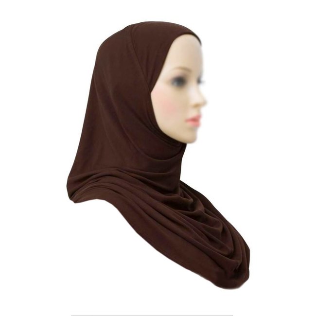 Amira Hijab Kopftuch - Dunkelbraun