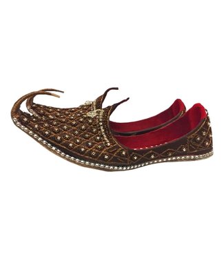 Indian Khussa Shoes In Brown