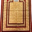 Prayer rug - seccade in dark red with compass