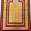 Prayer rug - seccade in dark red with compass