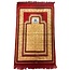 Prayer rug - seccade in dark red with compass