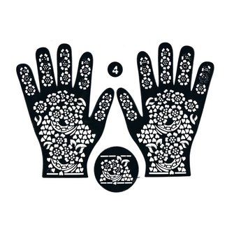 Henna Hand Stencil 3-piece set