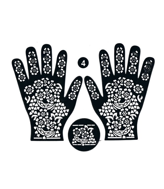 henna stencil tattoo self adhesive hand oriental style perfume shop