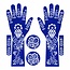 Henna Hand Stencil 6-piece set