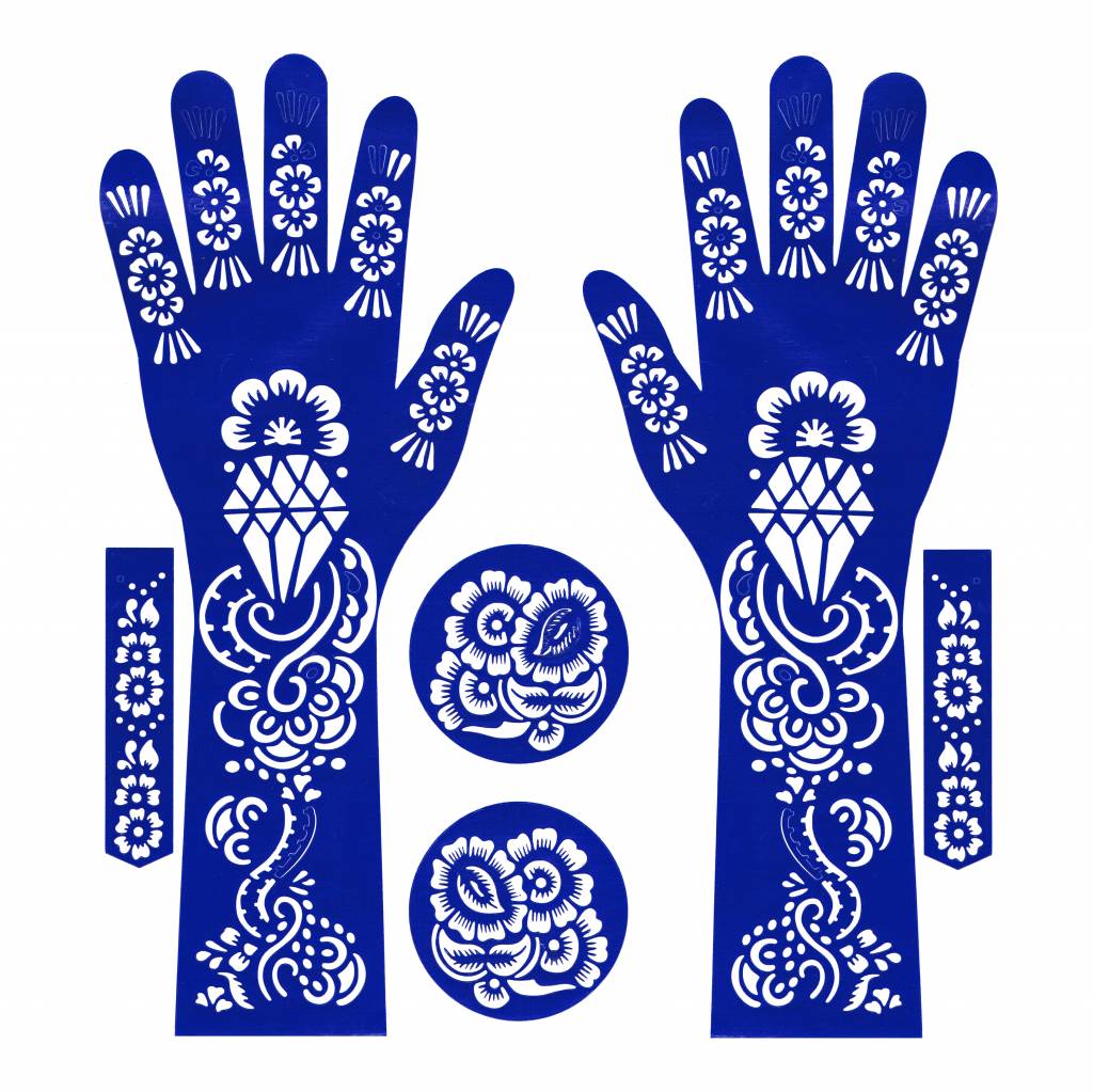 Henna Tattoo Stencils for Adults (DC-07) طوابع حناء للكبار - Al Fanous Store