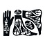 Henna Hand Stencil 5-piece set