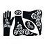 Henna Hand Stencil 5-piece set