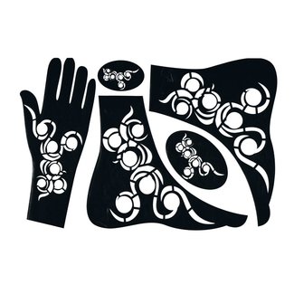 Henna Hand Stencil 5-piece set