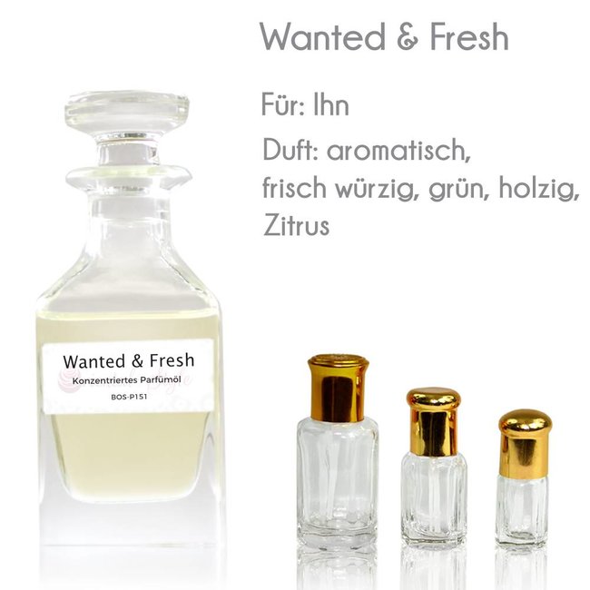 Concentrated perfume oil Wanted & Fresh Perfume Free From alcohol