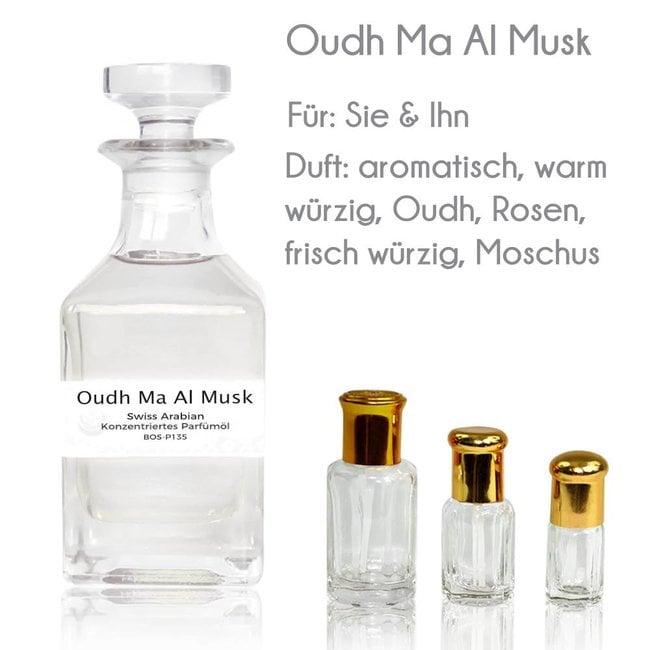 Concentrated perfume oil Oudh Ma Al Musk Perfume Free From alcohol