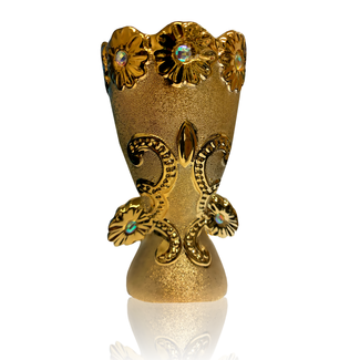 Mubkara - Large Incense Burner Ceramics in Gold Colour
