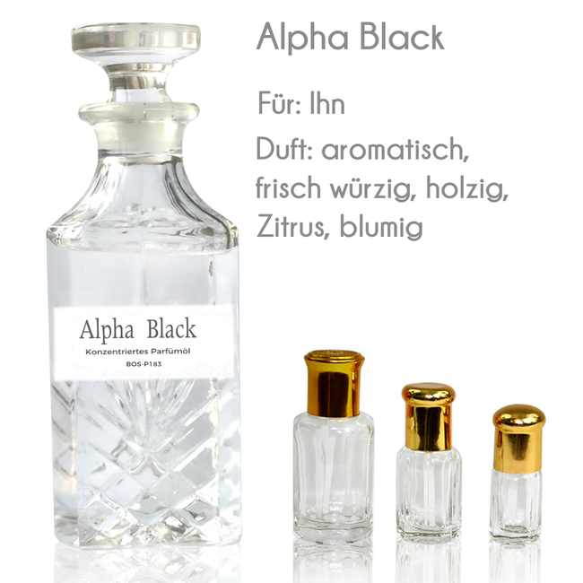 Concentrated perfume oil Alpha Black Perfume Free From Alcohol