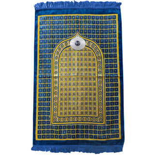 Prayer Mat with Compass - Blue