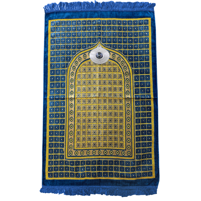 Prayer rug - Seccade With Compass In Blue