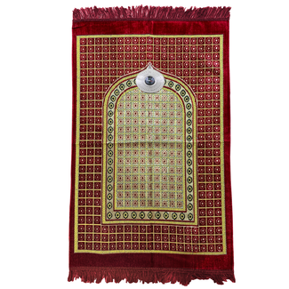 Prayer Mat with Compass - Red