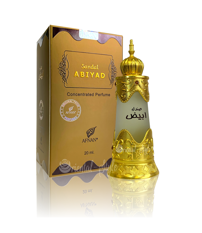 Afnan Concentrated Perfume Oil Sandal Abiyad - Perfume free from alcohol